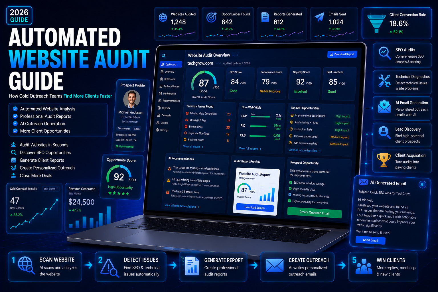 Automated website audit guide for cold outreach teams